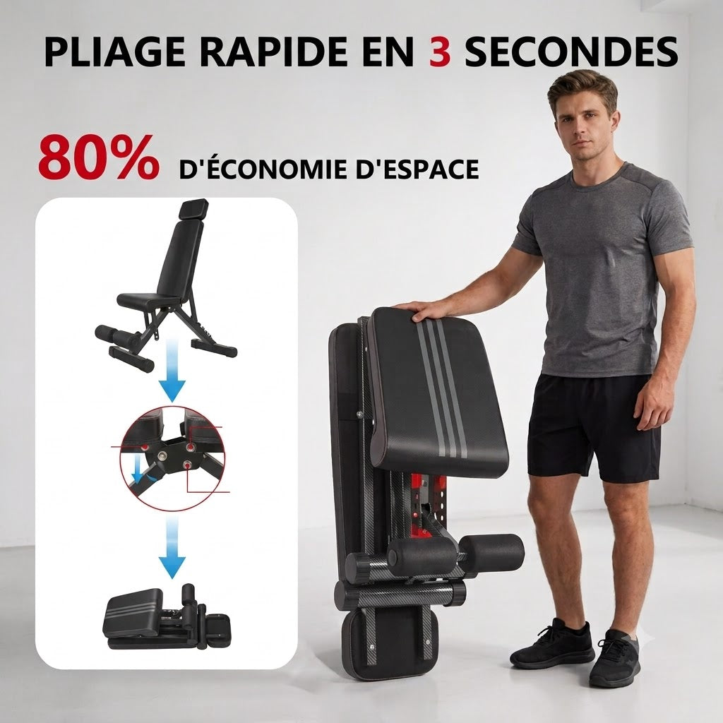 Banc de Musculation Pliable