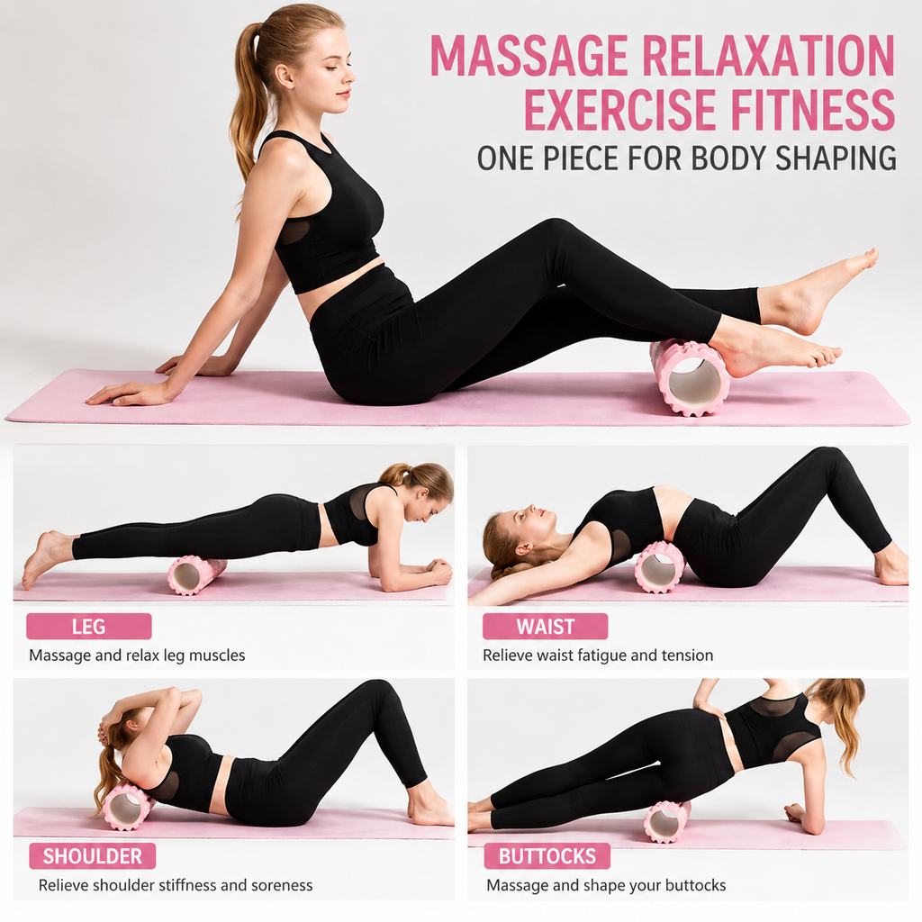 Rouleau de Massage en Mousse pour Yoga et Fitness