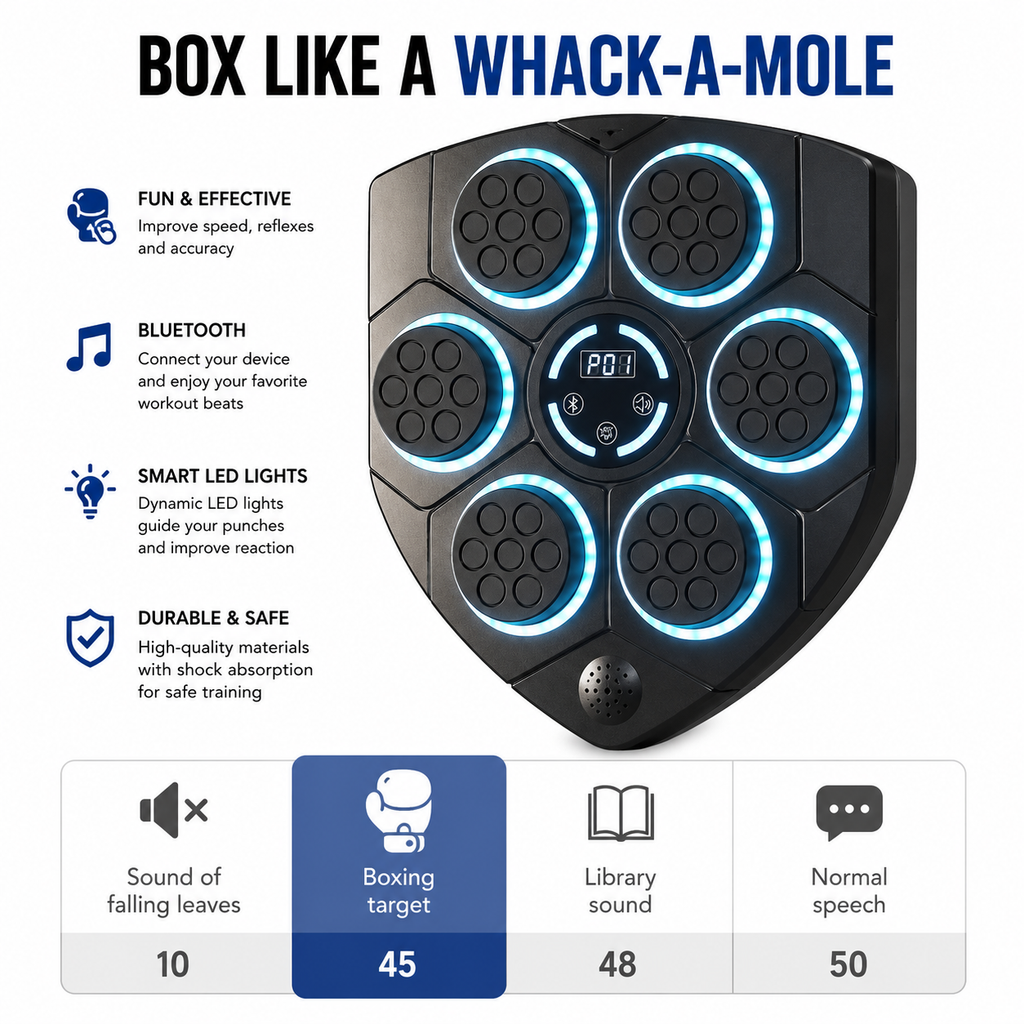 Cible de Boxe Musicale Interactive