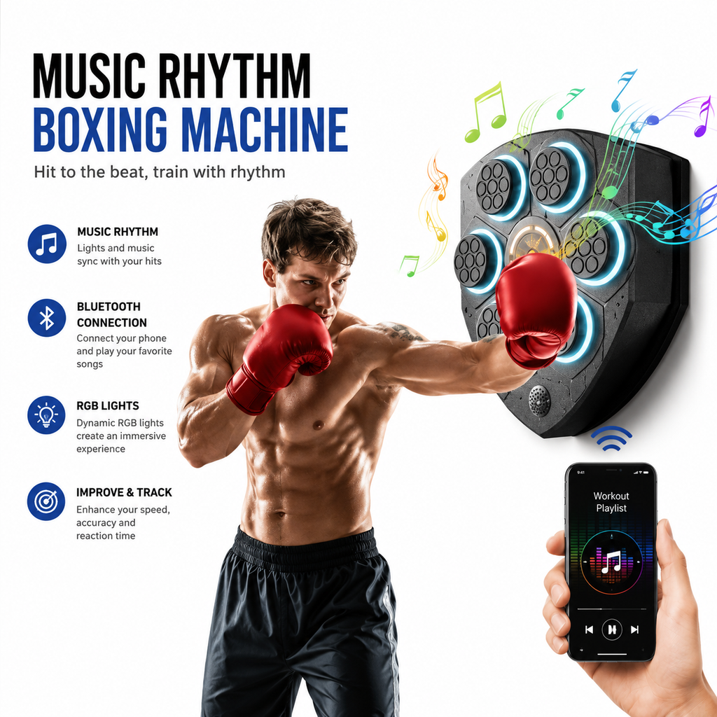 Cible de Boxe Musicale Interactive