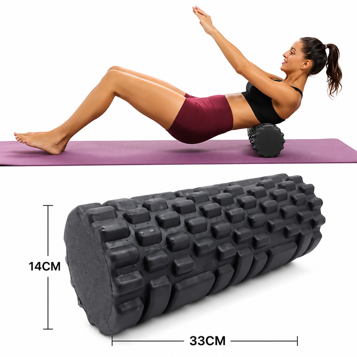 Rouleau de Massage en Mousse pour Yoga et Fitness
