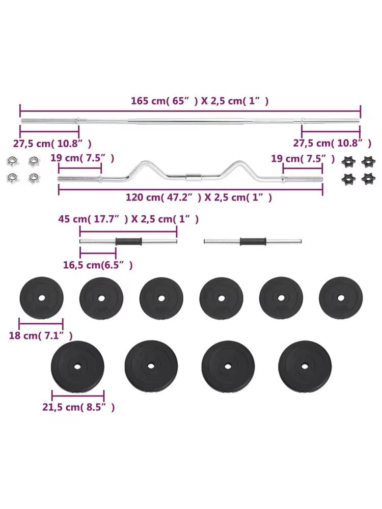 Set d’Haltères et Barres de Musculation Réglables